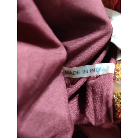 Soft Surroundings M Jacket Boho Floral Patchwork Embroidered Wool Silk Kimono - Picture 7 of 16